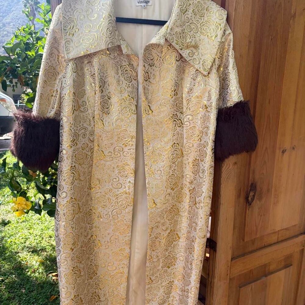 Barbie Women's Gold and Cream Jacket